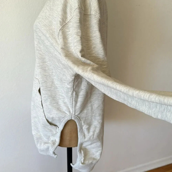 Free Poeple Movement sz L Baseline Zip Up Jacket Oatmilk zip front sweatshirt - Picture 5 of 11